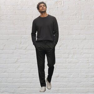 JOSEPH & FEISS -- Corduroy Pants, Black, Tall Man, Pleated, No Cuffs, 4 Pockets